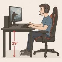 Ideal Height for a Gaming Desk: Comfort and Ergonomics