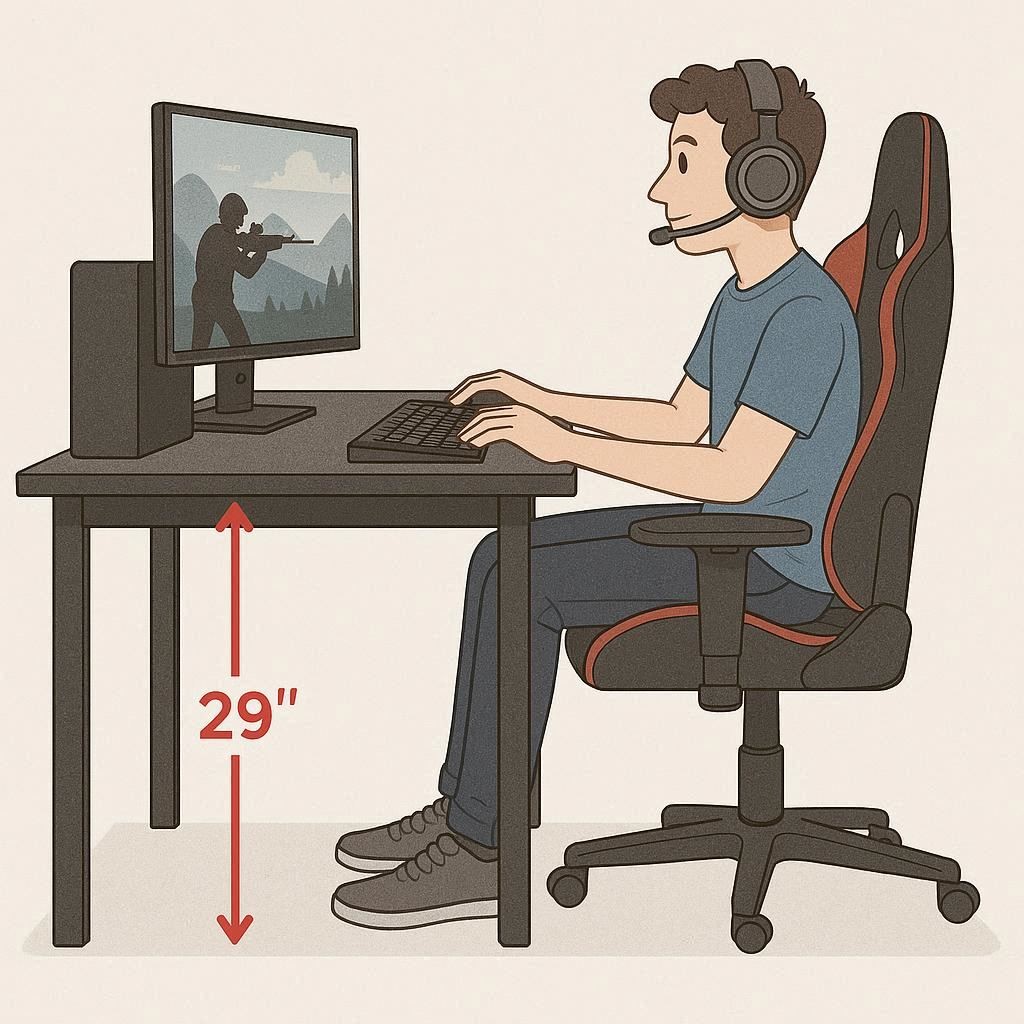 Ideal Height for a Gaming Desk: Comfort and Ergonomics