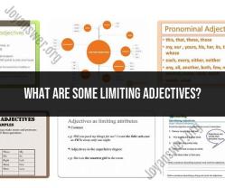 Identifying Limiting Adjectives