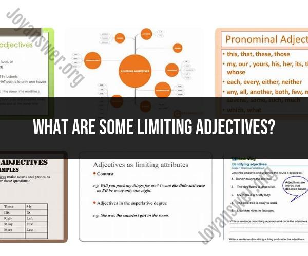 Identifying Limiting Adjectives