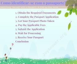 Identifying Yourself with a Passport: A Step-by-Step Guide