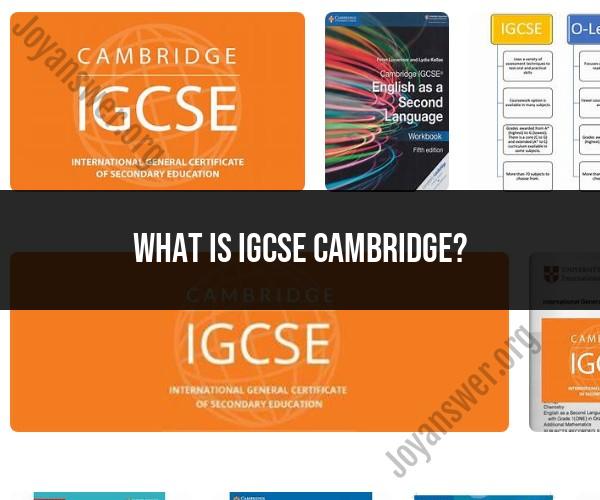 IGCSE Cambridge: Understanding the International Qualification