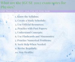 IGCSE Physics Exam Notes: Exam Prep and Study Guide