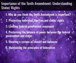 Importance of the Tenth Amendment: Understanding States' Rights