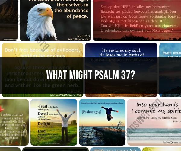 Insights from Psalm 37: A Biblical Perspective