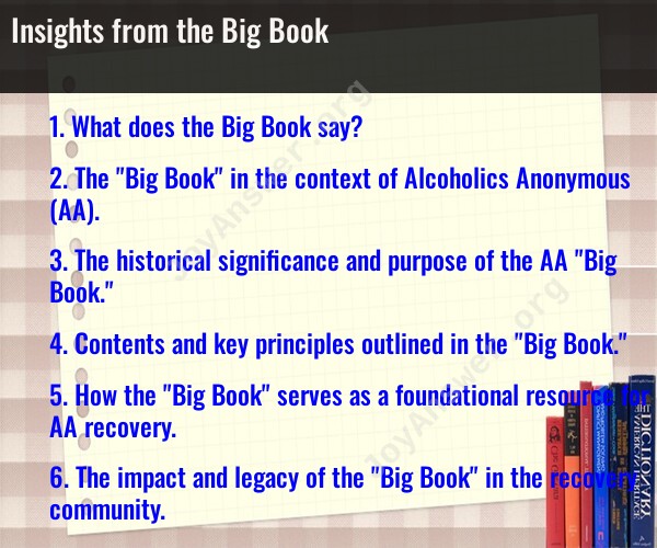 Insights from the Big Book