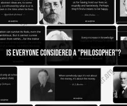 Is Everyone a "Philosopher"? Exploring the Term