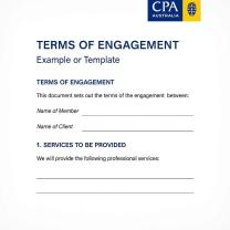 Is There a Terms of Engagement Template Available for CPA Australia?