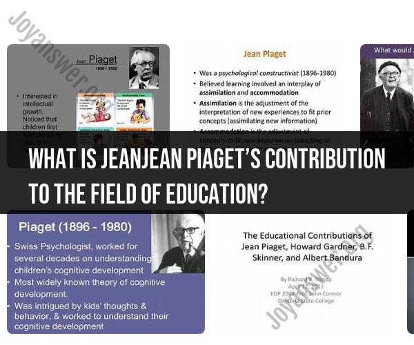 Jean Piaget's Educational Contributions: Impact on Learning
