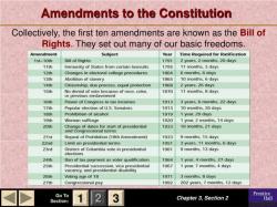 Key Concepts Within Constitutional Amendments