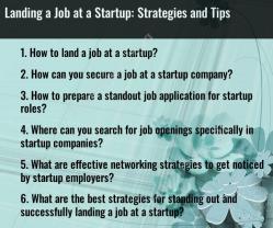 Landing a Job at a Startup: Strategies and Tips