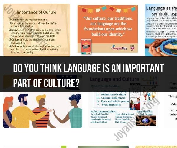 Language as an Integral Part of Culture: Cultural Significance