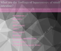 Laparoscopy Findings in the Small Intestine: Insights into Medical Observations