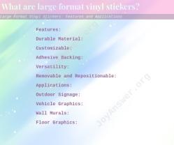 Large Format Vinyl Stickers: Features and Applications