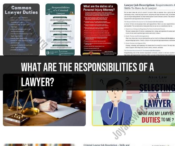 Lawyer Responsibilities: Duties in the Legal Field