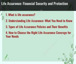 Life Assurance: Financial Security and Protection