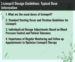 Lisinopril Dosage Guidelines: Typical Dose Information