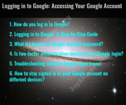 Logging in to Google: Accessing Your Google Account