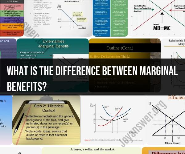 Marginal Benefits Unveiled: Exploring the Distinction
