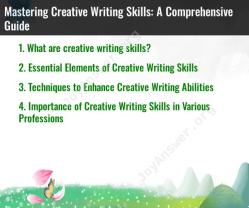 Mastering Creative Writing Skills: A Comprehensive Guide
