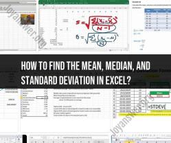 Mastering Excel's Statistical Tools: Mean, Median, and Standard Deviation