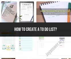 Mastering the Art of To-Do Lists: A Step-by-Step Guide