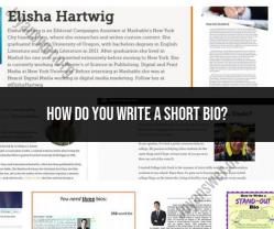 Mastering the Art of Writing a Short Bio