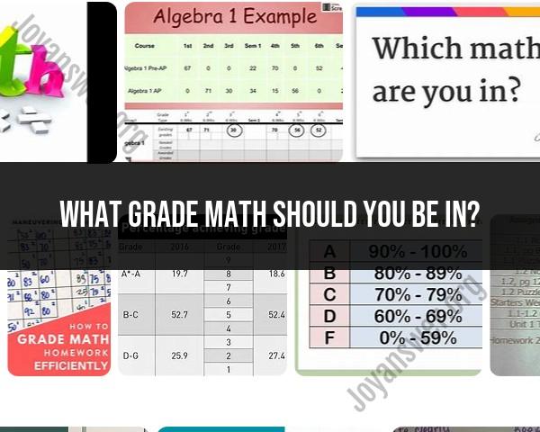 Math Mastery: Determining the Grade Level for Your Skills
