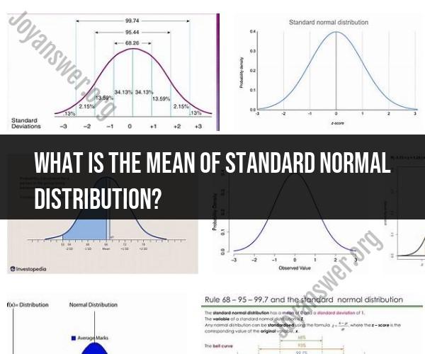 Mean of Standard Normal Distribution: Central Value