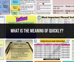 Meaning of "Quickly": Definition and Usage