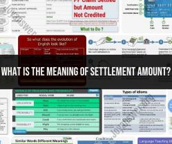 Meaning of Settlement Amount: Understanding Financial Resolutions