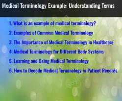 Medical Terminology Example: Understanding Terms