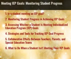 Meeting IEP Goals: Monitoring Student Progress