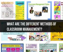 Methods of Classroom Management: Strategies for Effective Teaching