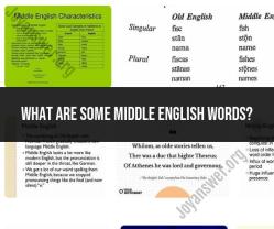 Middle English Words: Examples from an Earlier Era