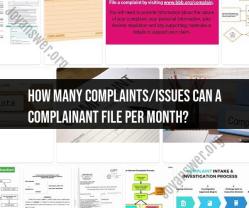 Monthly Complaint Filing Limits: Guidelines for Complainants