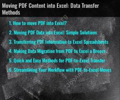 Moving PDF Content into Excel: Data Transfer Methods