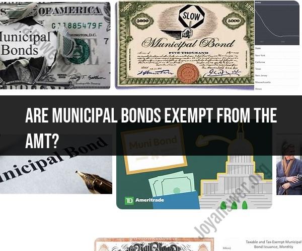 Municipal Bonds and the Alternative Minimum Tax (AMT): Exemption Explained