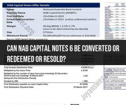 NAB Capital Notes 6: Conversion, Redemption, and Resale