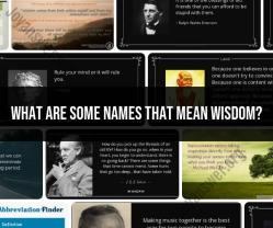 Names That Mean Wisdom: Significance and Origins
