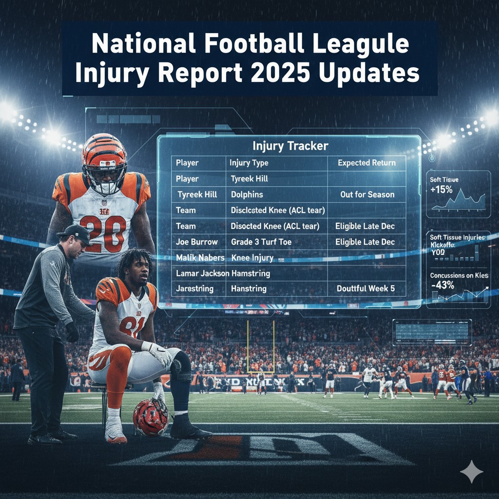 National Football League Injury Report 2025 Updates