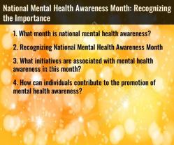 National Mental Health Awareness Month: Recognizing the Importance
