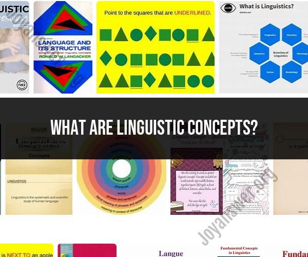 Navigating Linguistic Concepts: A Guide to Language Analysis