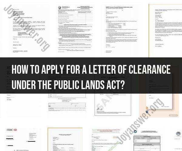Navigating Public Lands: Applying for a Letter of Clearance