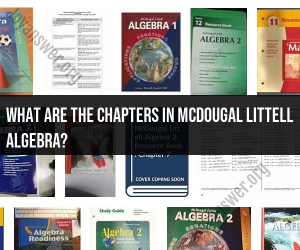 Navigating the Chapters in McDougal Littell Algebra