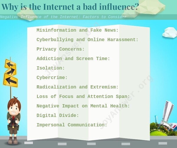 Negative Influence of the Internet: Factors to Consider