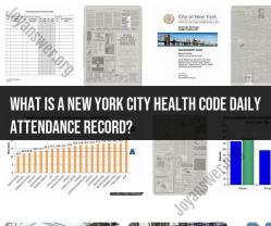 New York City Health Code Daily Attendance Record