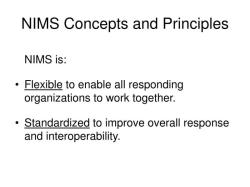 NIMS Guiding Principles: Core Foundations