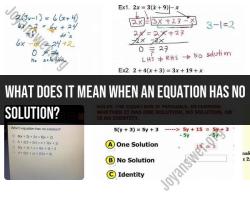 No Solution in Equations: Significance and Implications