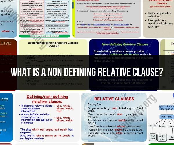 Non-Defining Relative Clauses: Adding Precision to Your Sentences